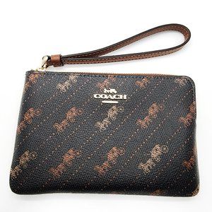 COACH Horse & Carriage Print Wristlet